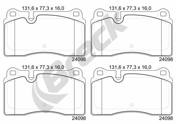 Placute frana BRECK 24098 00 551 10